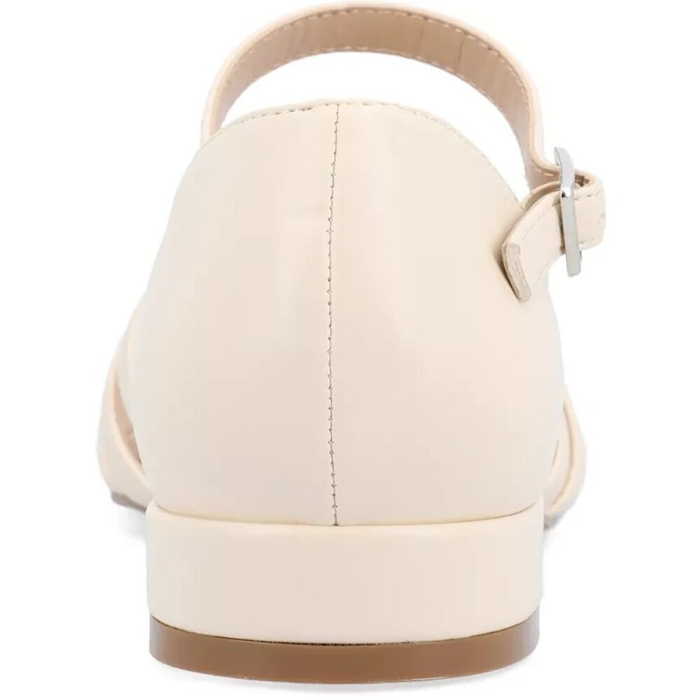 Journee Collection Joannah Fisherman Ankle Strap Flat Brown 9 New $80 - Picture 4 of 5